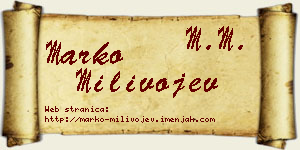 Marko Milivojev vizit kartica